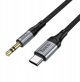 Kabel AUX Jack 3,5 mm do USB C Hoco 1,5 m UPA33B czarny