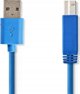Kabel USB Nedis USB-A - USB-B 3 m Niebieski (CCGP61100BU30)