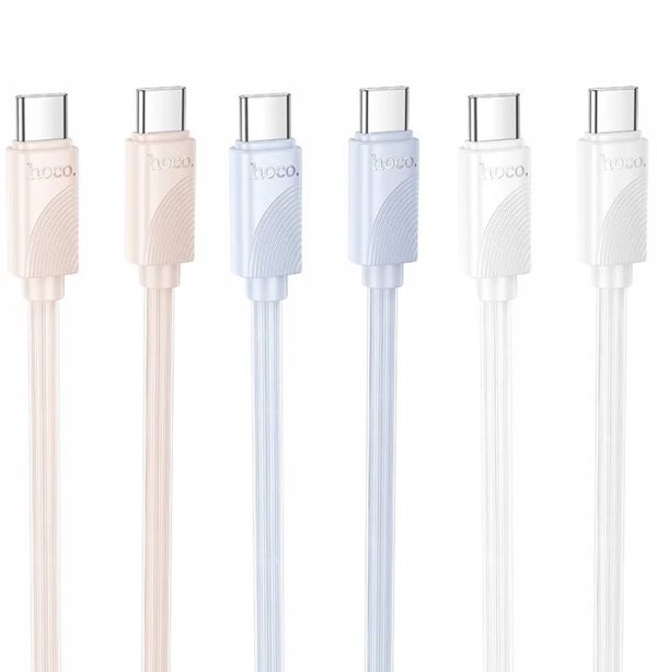 Καλώδιο USB C σε USB C Hoco 3A 60W 1 μέτρο X114 λευκό