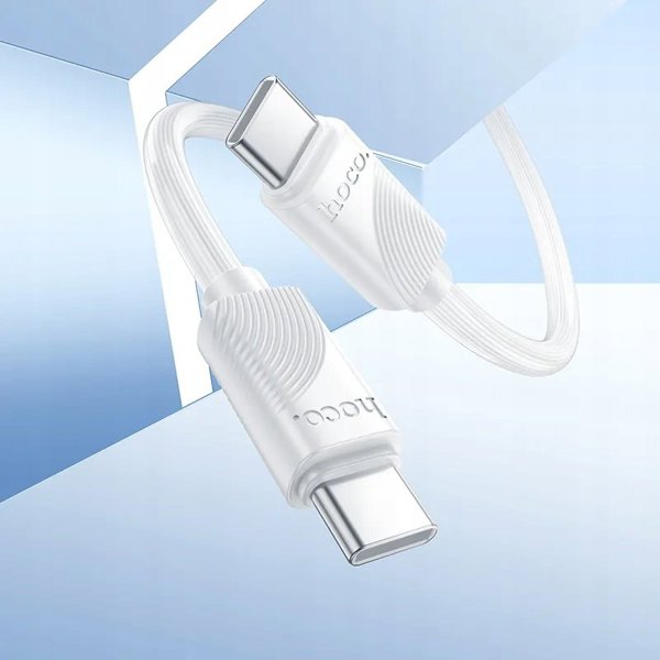 Καλώδιο USB C σε USB C Hoco 3A 60W 1 μέτρο X114 λευκό