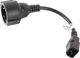 Kabel zasilający Lanberg IEC 320 C14 - Schuko, 20cm, czarny (CA-C14E-10CC-0018-BK) [outlet]
