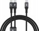 Καλώδιο USB Dudao Καλώδιο Dudao L3F 2w1 100W 1,2m 2 x USB-C - μαύρο