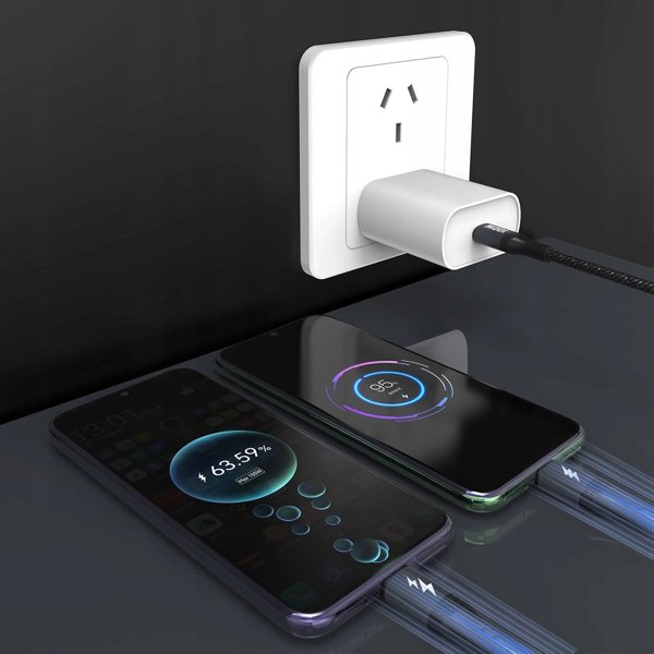Καλώδιο USB Dudao Καλώδιο Dudao L3F 2w1 100W 1,2m 2 x USB-C - μαύρο