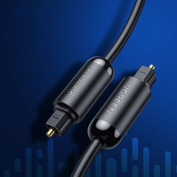 Καλώδιο Ugreen Toslink Optical Audio 1.5m, Επιχρυσωμένο, Μαύρο