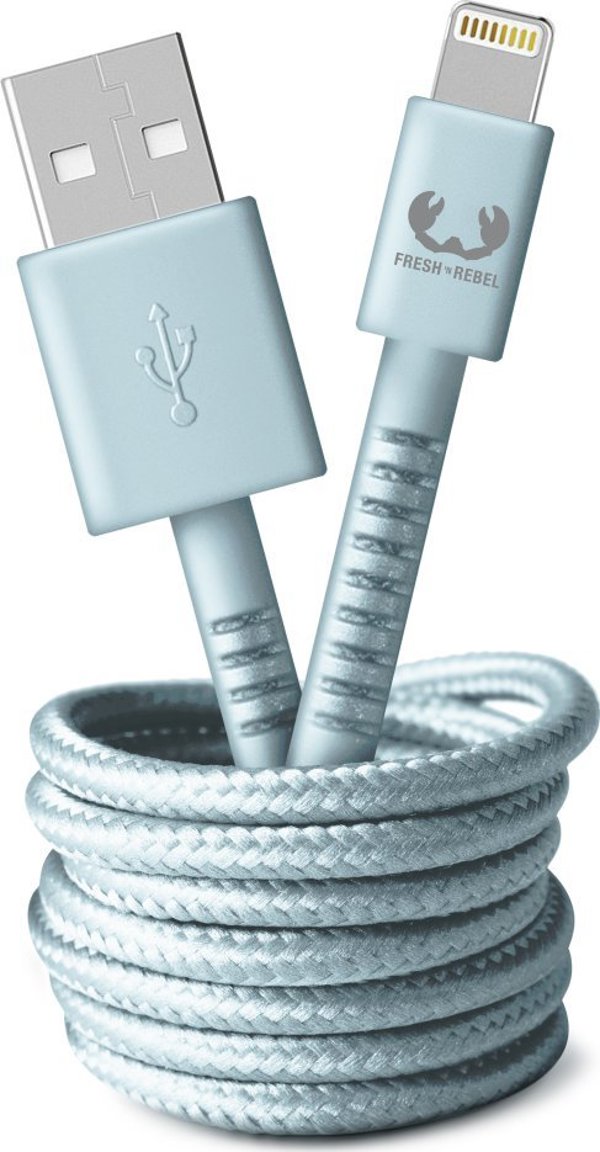 Kabel USB Fresh n Rebel USB-A - Lightning 2 m Turkusowy (002150070000)