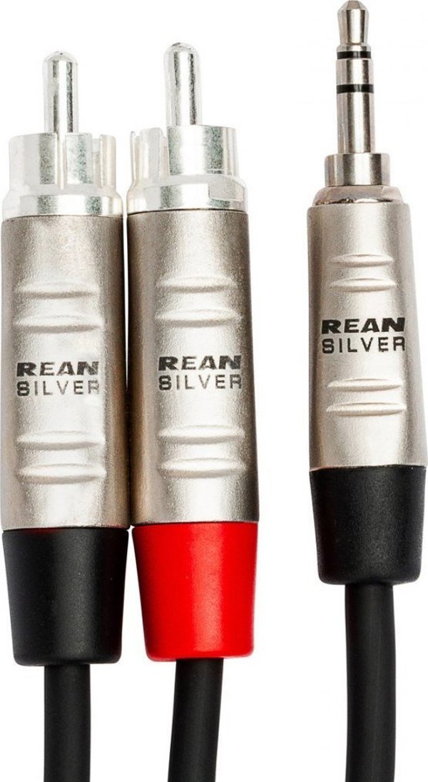 Hosa HMR-010Y Καλώδιο Ήχου Jack 3.5mm σε 2x RCA 3.05m Ασημί