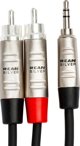 Hosa HMR-010Y Καλώδιο Ήχου Jack 3.5mm σε 2x RCA 3.05m Ασημί