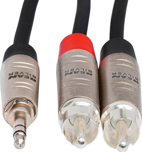 Hosa HMR-010Y Καλώδιο Ήχου Jack 3.5mm σε 2x RCA 3.05m Ασημί