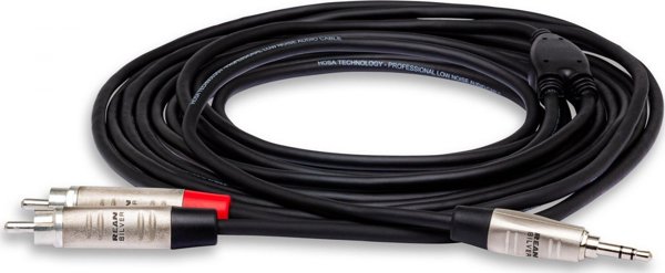 Hosa HMR-010Y Καλώδιο Ήχου Jack 3.5mm σε 2x RCA 3.05m Ασημί