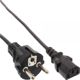 InLine Καλώδιο Τροφοδοσίας 3 Pin IEC C13 σε Type F (Σούκο), Ίσιο, Μαύρο, 3m (16651E)