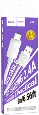 Καλώδιο USB A σε Micro USB Hoco 2,4A 2 μ. X88 λευκό