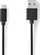 Kabel USB Nedis USB-A - micro-B 1 m Czarny (CCGL60500BK10)