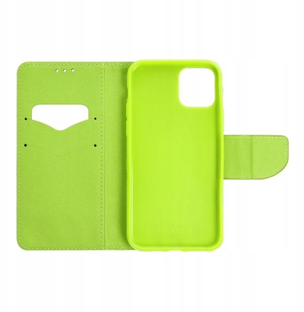 Kabura FANCY Book do SAMSUNG A56 granatowo limonkowy