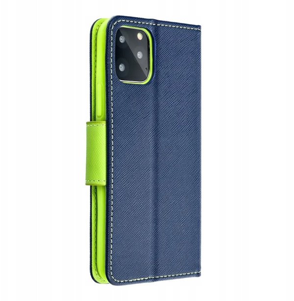 Kabura FANCY Book do SAMSUNG A56 granatowo limonkowy