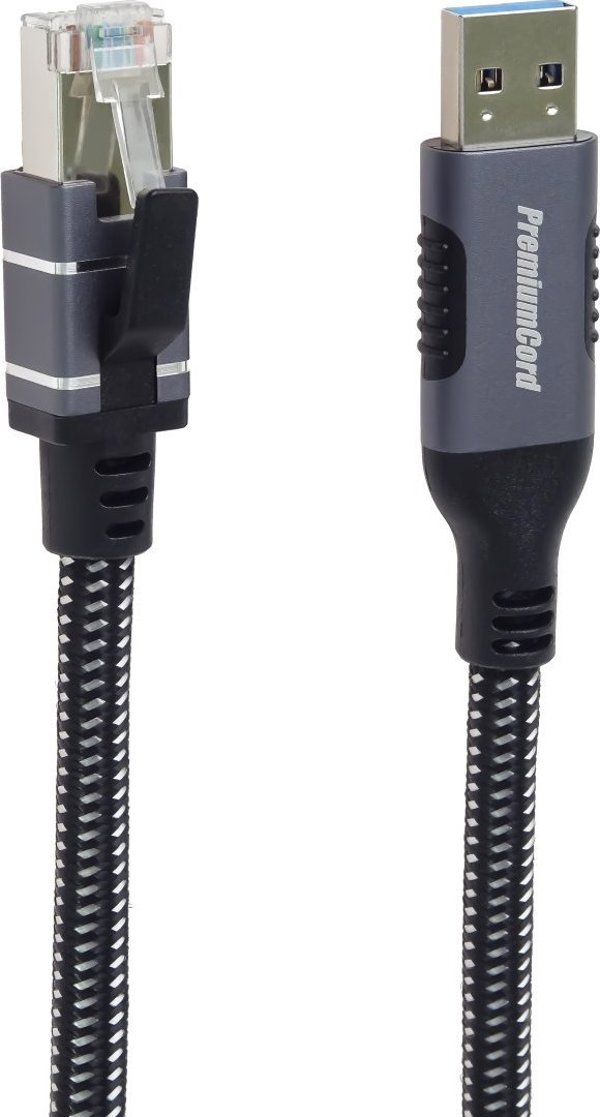 PremiumCord Καλώδιο USB 3.2 σε LAN RJ45 Gigabit Ethernet, 2m