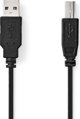 Kabel USB Nedis USB-A - USB-B 2 m Czarny (CCGL60100BK20)