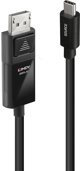 Lindy Καλώδιο USB-C σε DisplayPort 1.4, 8K60, HDR, 2m, Μαύρο (43342)