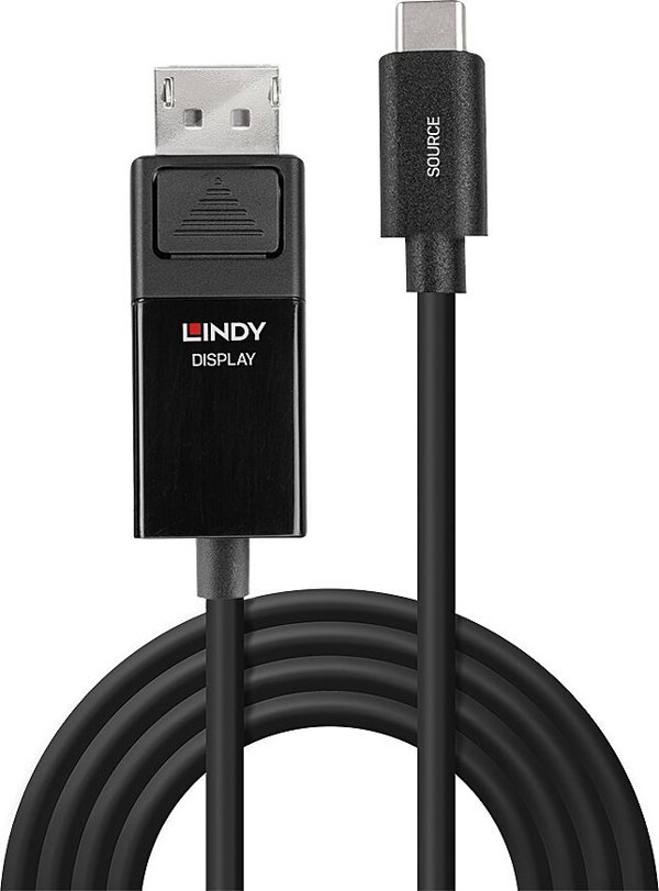 Lindy Καλώδιο USB-C σε DisplayPort 1.4, 8K60, HDR, 2m, Μαύρο (43342)