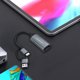 Kabel adapter Qoltec USB-C USB-A | HDMI | 4K 30Hz | Aluminium
