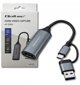 Kabel adapter Qoltec USB-C USB-A | HDMI | 4K 30Hz | Aluminium