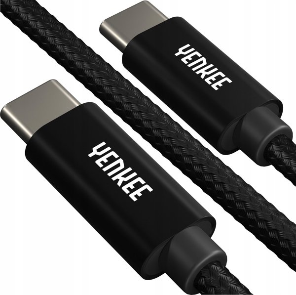 Καλώδιο USB Yenkee USB-C σε USB-C, 2m, Μαύρο