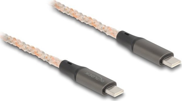 Delock 88288 καλώδιο USB USB 2.0 1,2 m USB C Μαύρο, Χάλκινο, Γκρι, Διαφανές