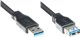 Kabel USB Alcasa USB-A - USB-A 1 m Czarny (2711-S01)