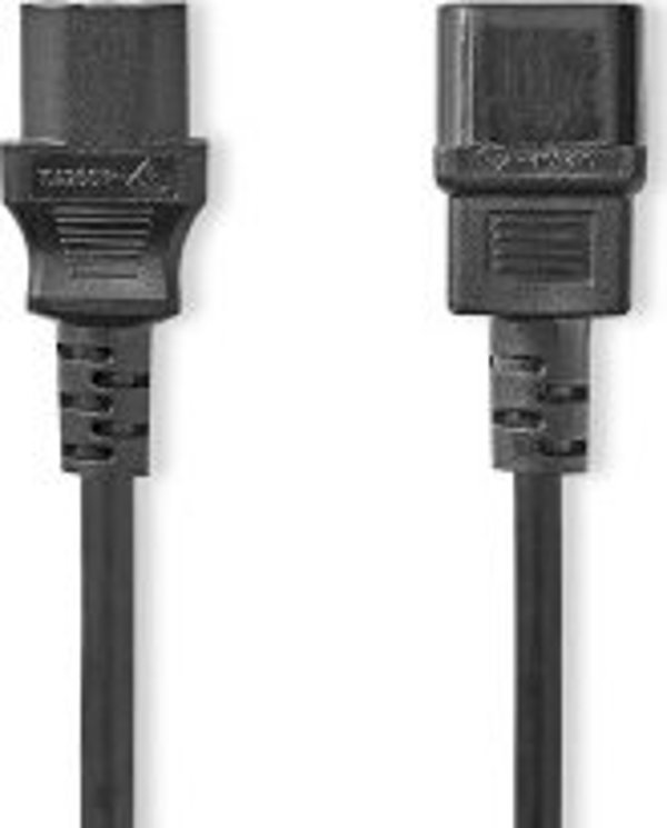 Καλώδιο τροφοδοσίας Nedis CEGL10500BK30, μαύρο, 2 m, C14 σε C13