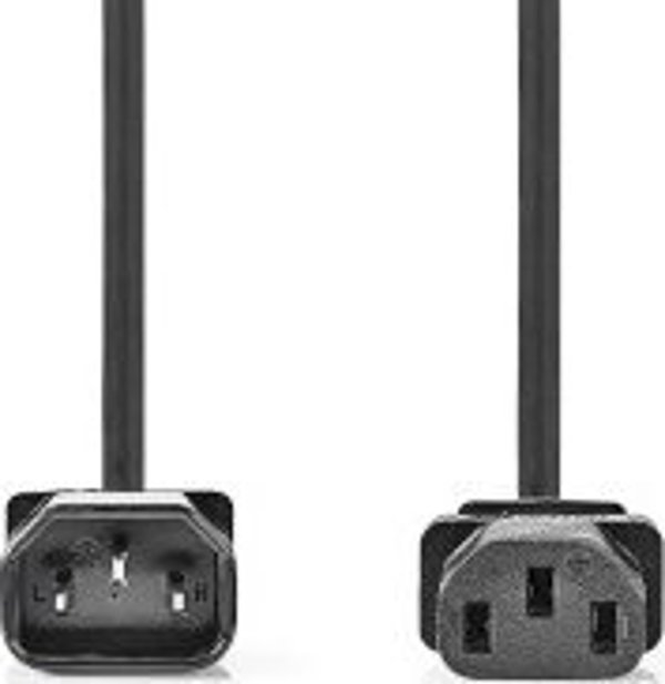 Καλώδιο τροφοδοσίας Nedis CEGL10500BK30, μαύρο, 2 m, C14 σε C13