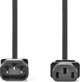 Καλώδιο τροφοδοσίας Nedis CEGL10500BK30, μαύρο, 2 m, C14 σε C13