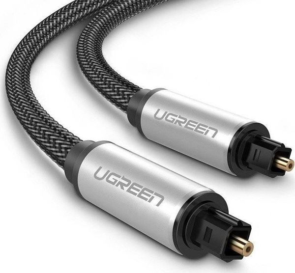 Ugreen Καλώδιο Ήχου Toslink Οπτική Ίνα 2m - Ασημί (UGR655)