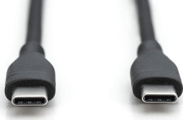 Καλώδιο USB Digitus USB-C σε USB-C 2.0, Σιλικονούχο, 2m, Μαύρο