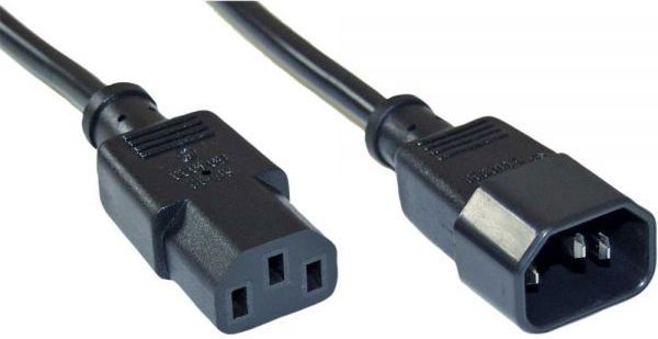 Καλώδιο τροφοδοσίας InLine 3 Pin IEC C13 - C14 0.5m (16605)