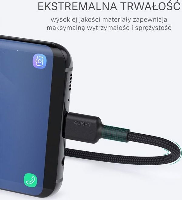 Kabel USB Aukey USB-A - USB-C 2 m Czarny (CB-CA2 OEM)