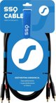 Kabel SSQ RCA (Cinch) x2 - RCA (Cinch) x2 2m czarny (SS-1432)