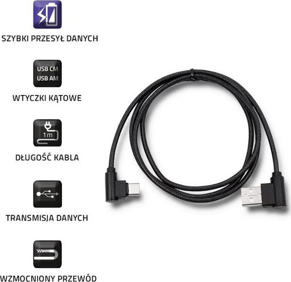 Καλώδιο USB Qoltec USB-A σε USB-C, 1m, Μαύρο