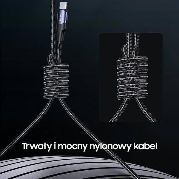 Kabel USB Usams USB-C - USB-C 1.2 m Czarny (Usa001130)