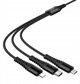 Kabel 3w1 USB C / USB A do Lightning + USB C + Micro USB Hoco 1 m X123 czarny