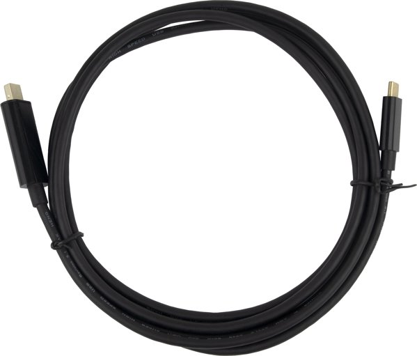 Kabel USB Deltaco USB-C - miniDisplayPort kabel 4K UHD, pozłacany, 2 m, czarny / / 1903815 (USBC-DP200M)