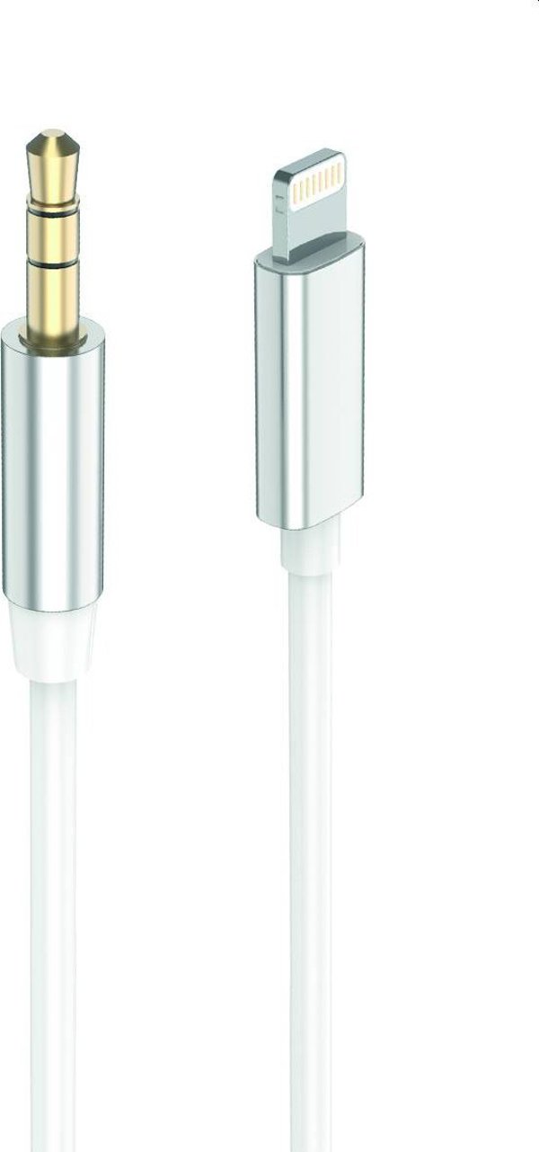 Kabel USB 2GO 2GO AUX/MP3 Audiokabel für Lightning-Geräte 100cm  weiß