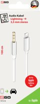 Kabel USB 2GO 2GO AUX/MP3 Audiokabel für Lightning-Geräte 100cm  weiß