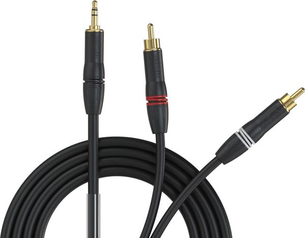 Procab Καλώδιο Ήχου Jack 3.5mm σε 2x RCA, 1.5m, Μαύρο (PRA711/1.5)