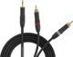 Procab Καλώδιο Ήχου Jack 3.5mm σε 2x RCA, 1.5m, Μαύρο (PRA711/1.5)