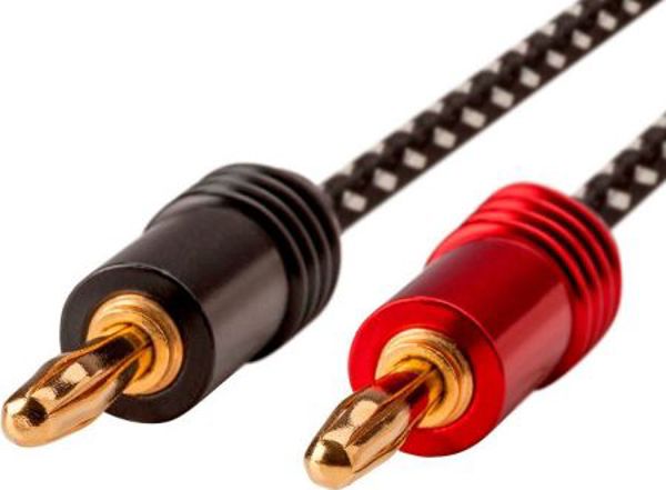 Kabel Monoprice Banan x2 - Banan x2 3m czarny