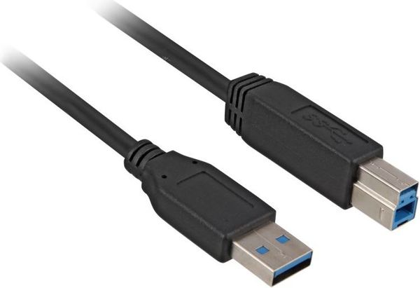 Kabel USB Sharkoon USB-A - 5 m Czarny (4044951015665)