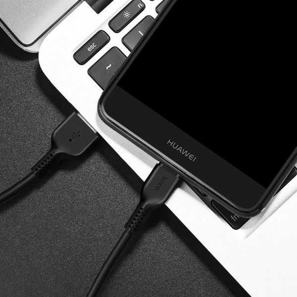 Καλώδιο HOCO USB-A σε USB-C για Φόρτιση και Μεταφορά Δεδομένων, 1m, Μαύρο