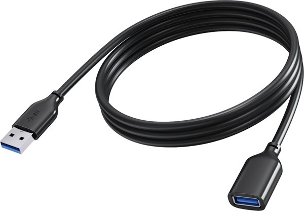 Καλώδιο Επέκτασης Vision USB 3.0 Τύπου A (Θ) σε Τύπου A (Α) - 2m - Μαύρο