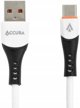 Accura Καλώδιο USB-A σε USB-C 1.0m, λευκό, 5V/2A, με επίστρωση από καουτσούκ
