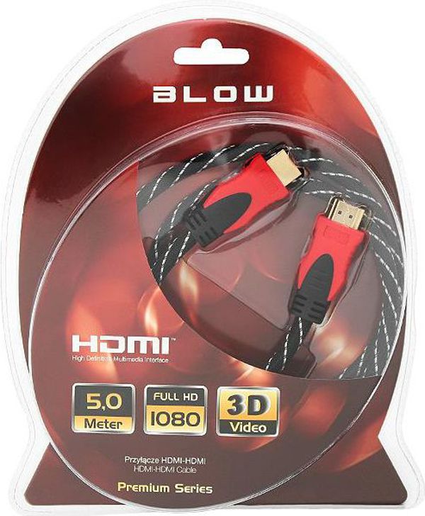 Kabel Blow HDMI - HDMI 5m czarny (92-057#)