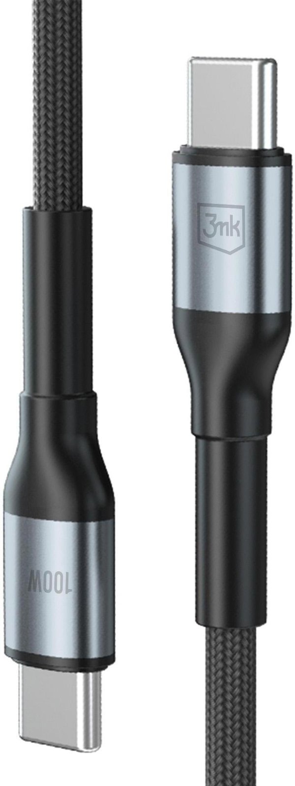 3MK Hyper Cable N-Series USB-C σε USB-C 1.5m, 100W PD 3.0, QC 3.0, 20V/5A, Μαύρο